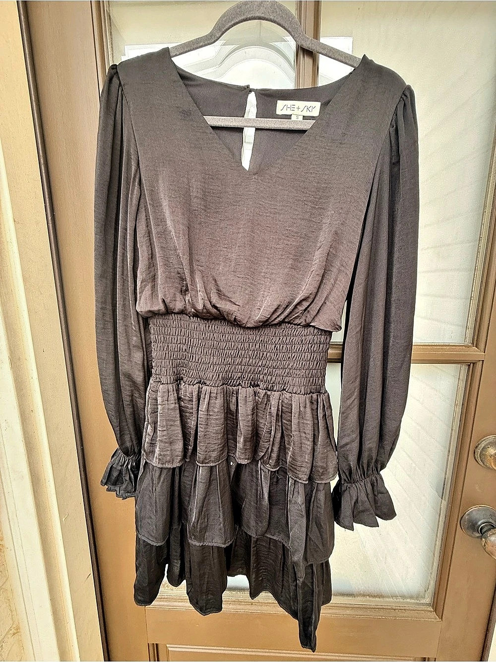 ZARA Gray Long Sleeve Mini Dress Like New